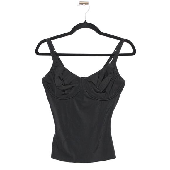 Body by Nancy Ganz Shaper Tank Top with Underwire Bra Black Size 38C - Picture 1 of 7